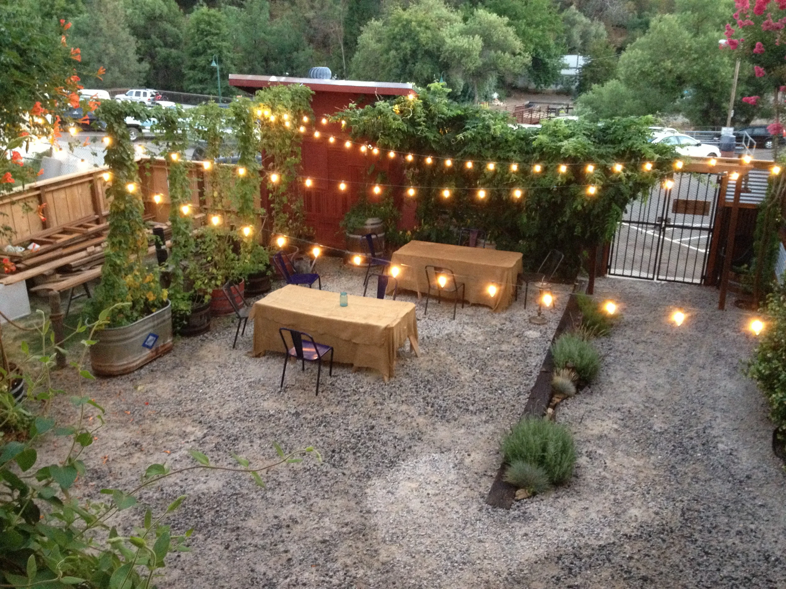 Wide shot of the bar
